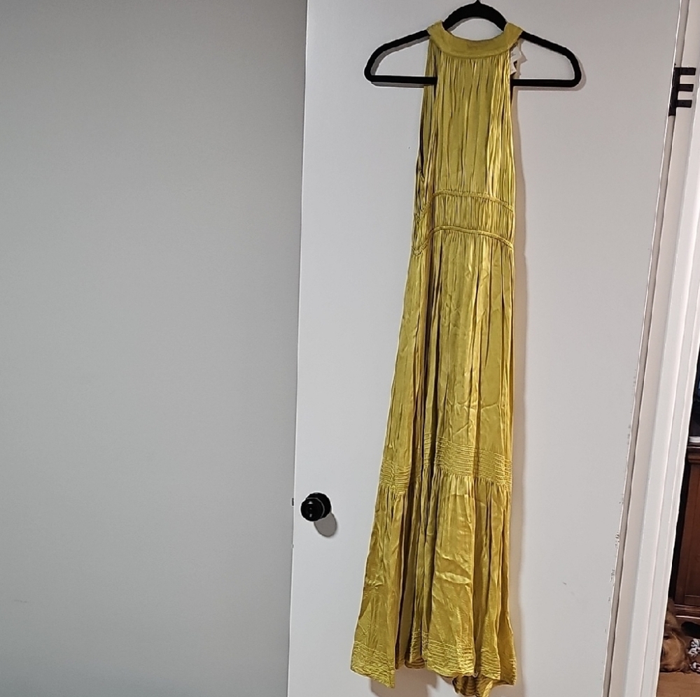 Cleobella Mustard Halter Maxi Dress